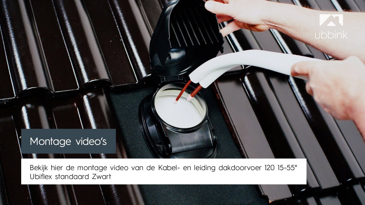 Kabel- en leiding dakdoorvoer 120 15-55° Ubiflex standaard Zwart