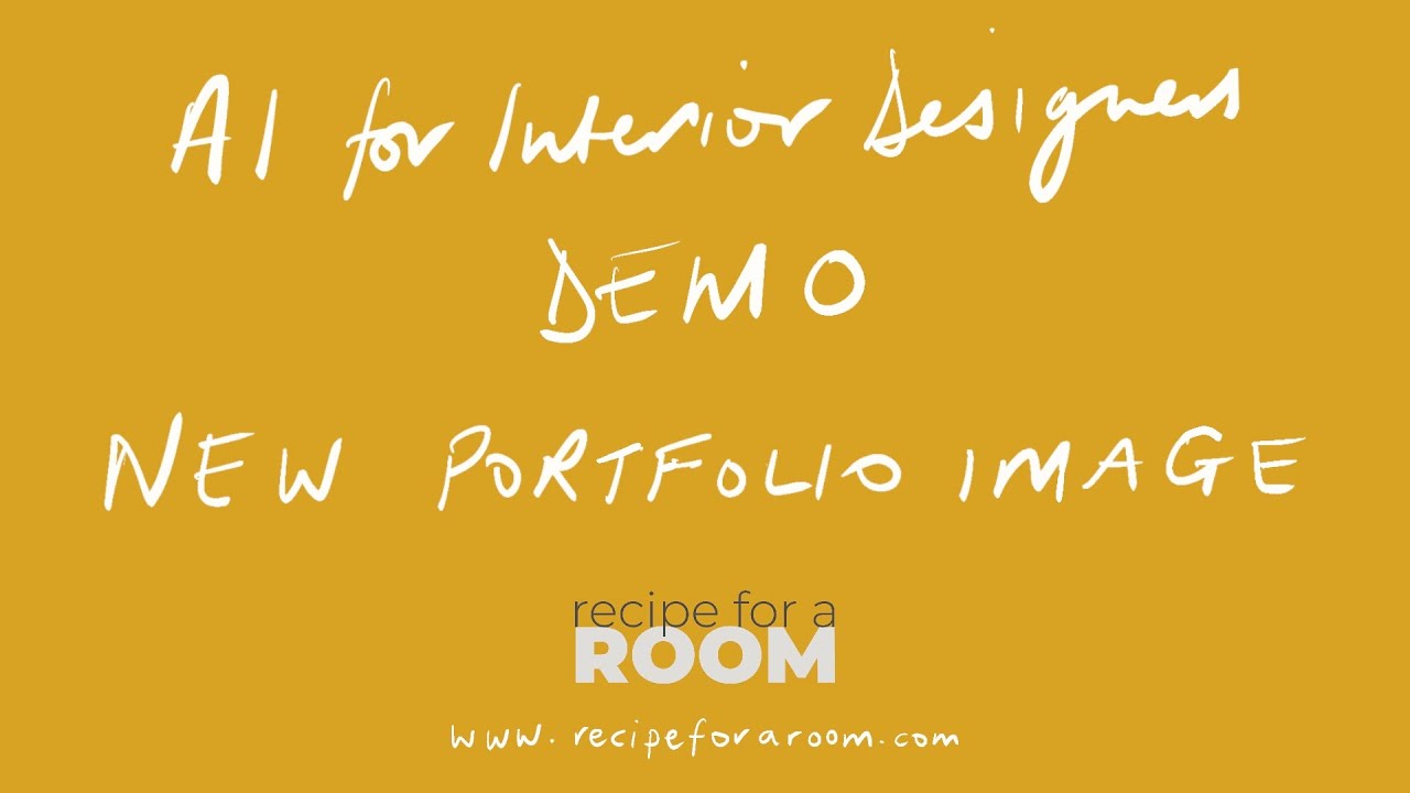 AI for Interior Designers - Demo - Use Midjourney To Generate Portfolio Images