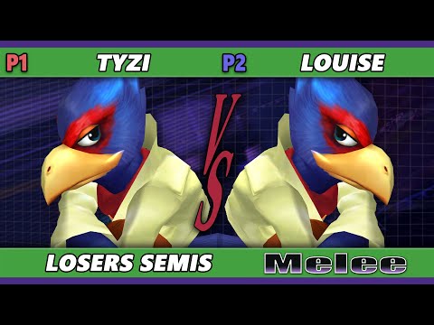 S@X 476 Losers Semis - TyZi (Falco) Vs. Louise (Falco, Fox) Smash Melee - SSBM