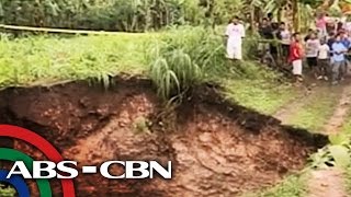 Sinkhole appears in Cebu amid 'Queenie'