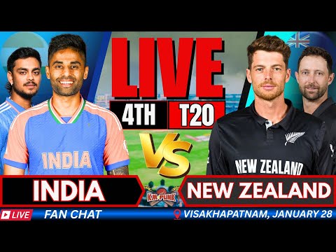🔴LIVE: INDIA vs New Zealand, 4th T20 | Live Cricket match Today • IND 🇮🇳 vs NZ 🇳🇿 Hindi Commentary