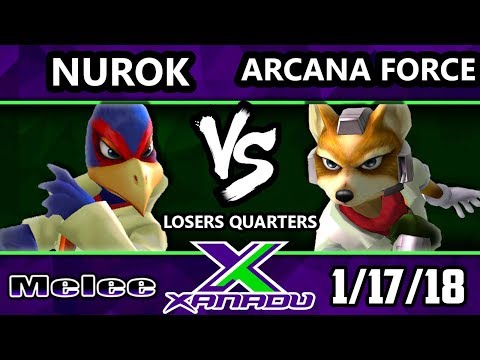 S@X 237 Melee - Nurok (Falco) Vs. Arcana Force (Fox) - Smash Melee Losers Quarters - SSBM