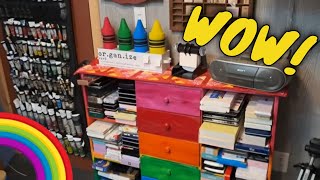 Epic Watercolor Palette Storage! Junky Garage Cabinet Upcycle