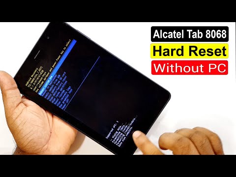 Alcatel Tab 8068 Hard Reset | Alcatel Tab 8068 Factory Reset  Pattern Unlock Without Pc |