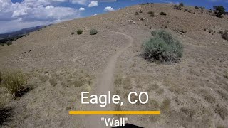 The "Wall" trail west to east, from East Haystacker Drive to the "Riddle" trail.