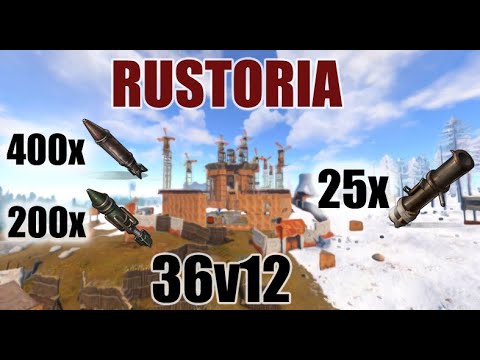 THE BIGGEST ONLINE RAID ON RUSTORIA LONG WITH 400+ ROCKETS | 36V12 |