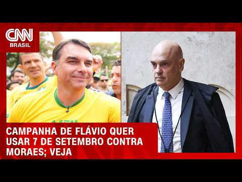 Campanha de Flávio Bolsonaro usará feriado da Independência contra Alexandre de Moraes | CNN 360º