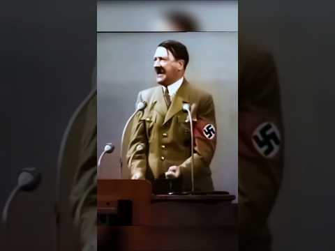 Adolf Hitler speech before world war 2 in 1935 colorized #history