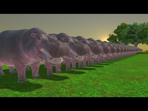 HIPPO VS THIRD BOSS EACH FACTIONS (Similiar Price) - Animal Revolt Battle Simulator