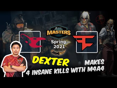 Dexter makes 4 insane kills with M4A4, mousesports vs FaZe, DreamHack Masters Spring 2021