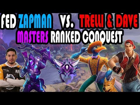 FED ZAPMAN VS TRELLI AND DAVE Masters Ranked Conquest- SMITE