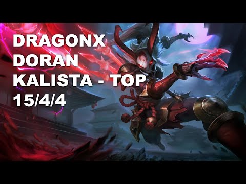 DragonX Doran Top Kalista vs Aatrox - KR Challenger Patch 10.8