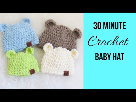 30 Minute Crochet Baby Hat (Squishiest!)