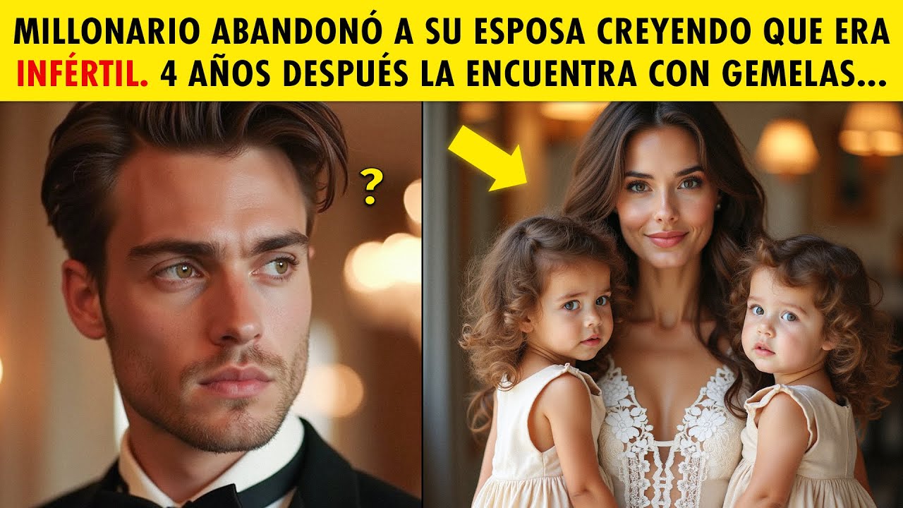 MILLONARIO ABANDONÓ A SU ESPOSA CREYENDO QUE ERA INFÉRTIL. 4 AÑOS DESPUÉS LA ENCUENTRA CON GEMELAS