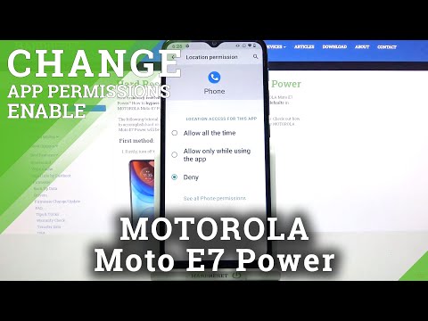 Manage App Permissions – MOTOROLA Moto E7 Power and Programs Settings