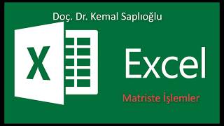 Matematiksel Excel Dersleri 6 (Matris işlemleri (