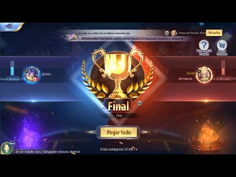 GRANDE FINAL JAMIEL INTERSERVIDOR E MUITO PVP MELEE - SAINT SEIYA AWAKENING