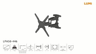 Elegant Full-Motion TV Wall Mount | LPA50-446 | LUMI