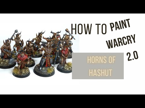 How to paint Warhammer Warcry 2.0 Heart of Ghur- Horns of Hashut