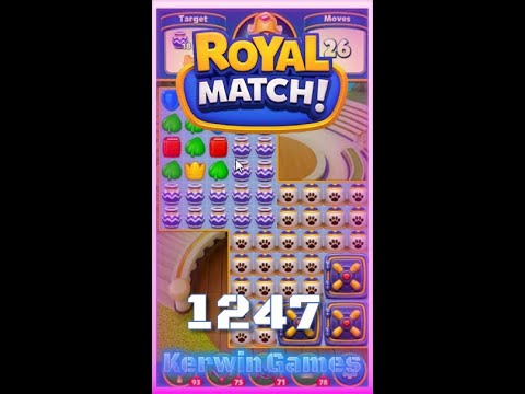 Royal Match Level 1247 - No Boosters Gameplay
