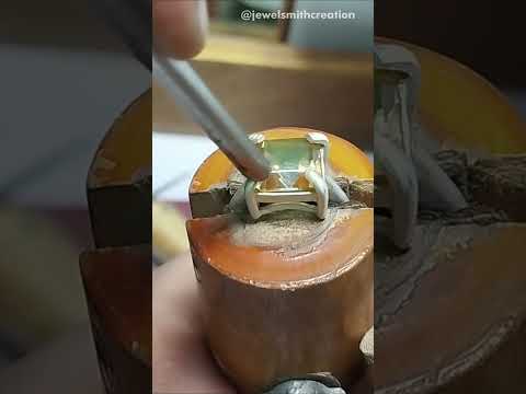 💎 How to Set Stone in Silver Ring Like a Pro | Easy Stone Setting Tutorial 🔥#StoneSetting
