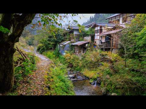 Morning Walk from Quiet Village up Sprawling Mountain Temple | Kurama, Japan 4K