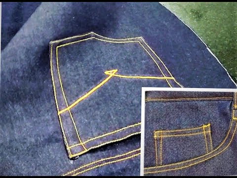 How to make Jeans pant pockets Video