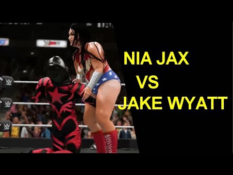 WWE 2K18 Nia Jax vs Jake Wyatt - Mixed Match