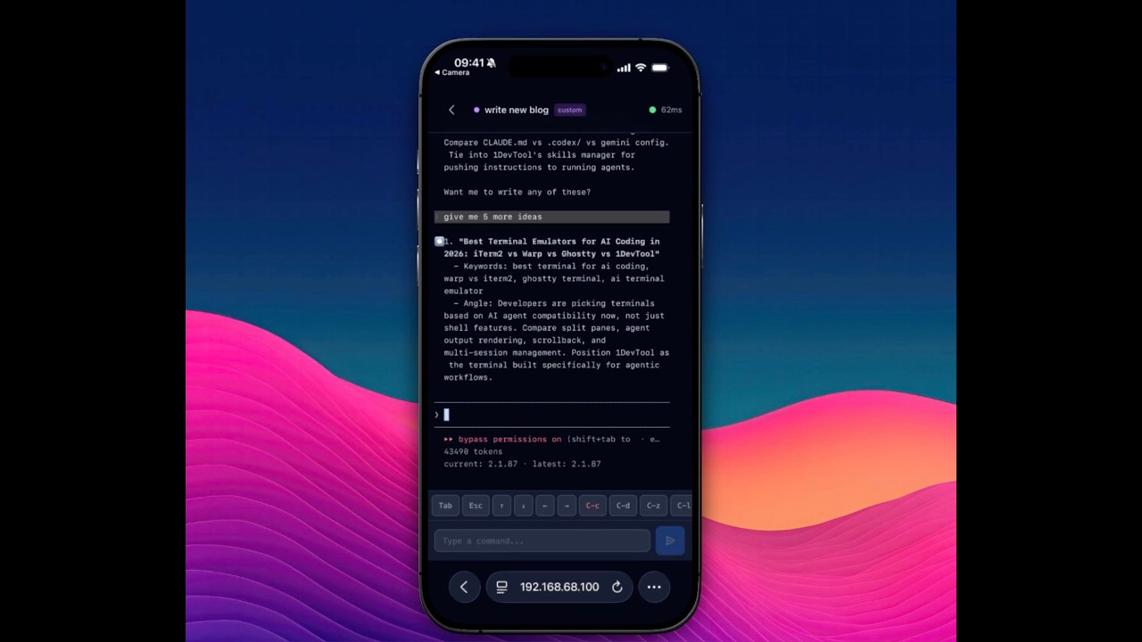Control Claude Code & Codex/Gemini CLI from Your Phone — 1DevTool ...