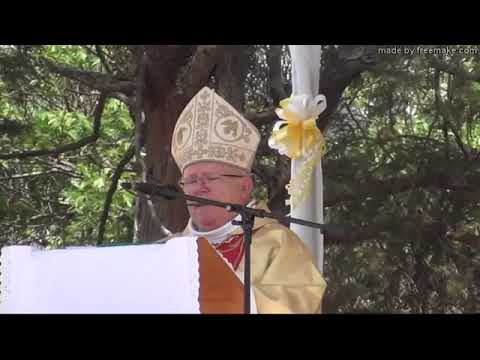 Kabgayi, 07-10-2017 : S.Em. Cardinal Jean-Pierre Ricard, Archevêque de Bordeaux (France) s’adresse à l’assemblée des fidèles