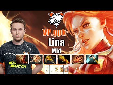 Lina Mid | VP.gpk~ | THE STRONGEST WAY TO PLAY LINA | 7.29d Gameplay Highlights