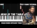 WWE Head Of The Table Roman Reigns Entrance Theme Easy Piano Tutorial