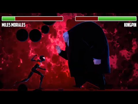 Miles vs. Kingpin WITH HEALTHBARS | Final Battle | HD | Spider-man: Into the Spiderverse