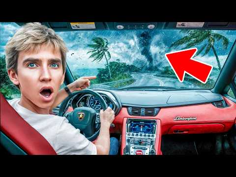Escaping a MASSIVE HURRICANE Before my LAMBO is Destroyed...