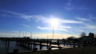 Sun moving across sky until sunset