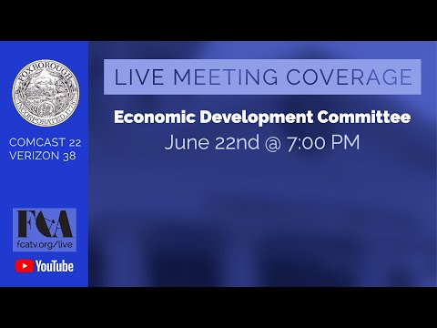 Thumbnail for Economic Development Committee Meeting 6/22/22