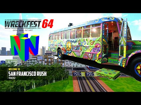 Wreckfest Mods PC - Nintendo 64 Tracks - San Francisco Rush N64 Bus Race