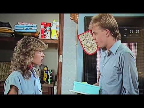 Kylie Minogue and Jason Donovan as Charlene and Scott on Neighbours