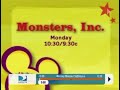 Playhouse Disney Movie Time Monday Monsters Inc Promo 2008 Incomplete