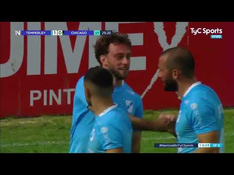 Gol de Lautaro Rinaldi para poner Temperley 1 - Chicago 0 | Torneo Primera Nacional