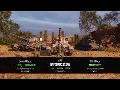 WOT Console: Charioteer at Steppes - MVP, 4.9k combined