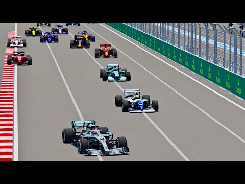 ALL F1 2019 Cars vs All F1 1994 Cars - Azerbaijan Baku