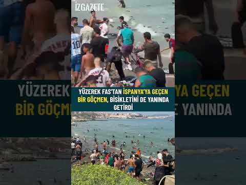 Yüzerek Fas'tan İspanya'ya geçen bir göçmen, bisikletini de yanında getirdi#ispanya #göçmen