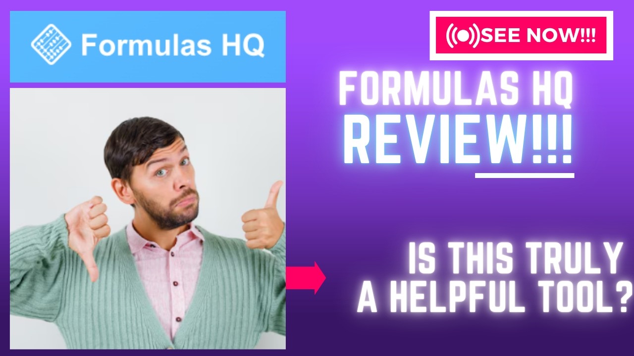 Formulas HQ Review-Is This TRULY A Helpful Tool Or Just Another TRASH??See(Check Before use)