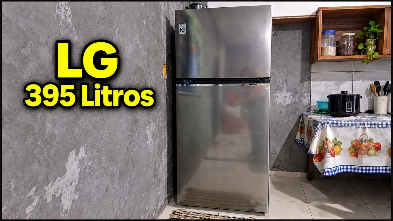 Miniatura da avaliação em vídeo de Geladeira LG Frost Free Inverter 395L Duplex Inox - 127V