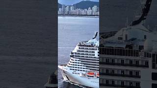 MSC GRANDIOSA cruzeiro ship  Brasil navio santos @cruzeiros2025 google  2025 drone #shorts