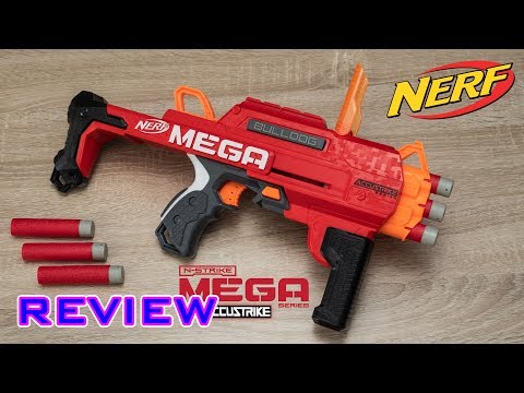 Видео обзор Бластер Nerf Mega AccuStrike Bulldog