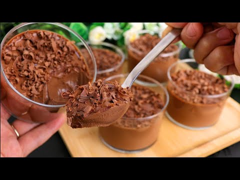 3 ingredients Dessert Recipe! No sugar! no Gelatin! no Whipping cream! No cornstarch! in 5 Minutes !