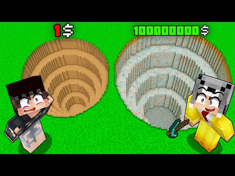 1$ FAKİR MADENİ vs 1,000,000$ MİLYONER MADENİ - Minecraft