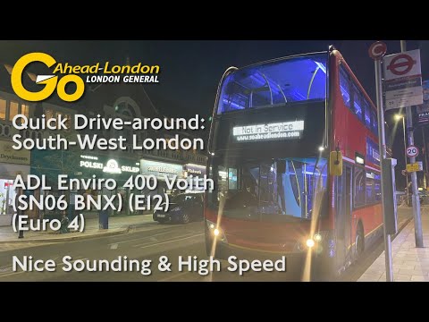 Thrash/High Speed | Drive-around: South-West London | SN06 BNX (E12) | ADL Enviro 400 Voith